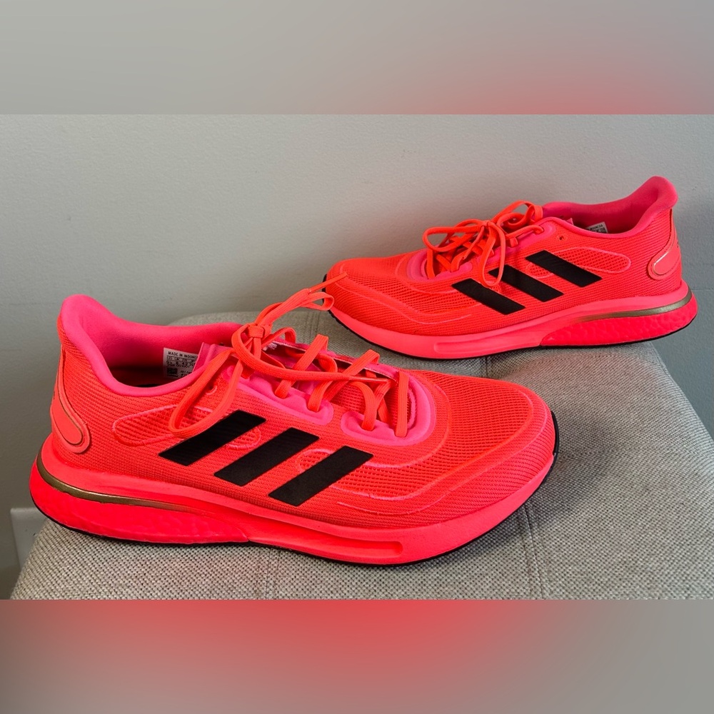Adidas Supernova Signal Pink Men’s Shoes Sneakers Bounce Boost - Size 9.5 EUC